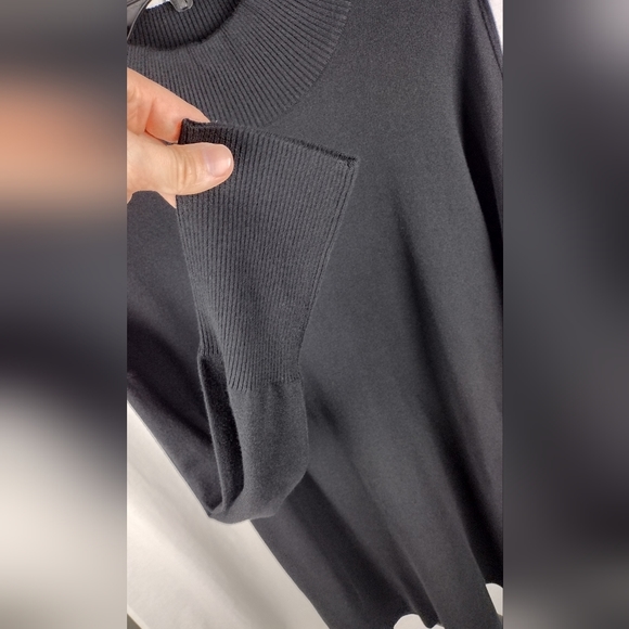 STEVE MADDEN Rosie Mock Neck Long Sleeve Sweater Dress Black Large 10-12 NWT - Picture 5 of 10
